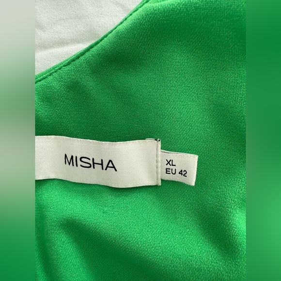 MISHA COLLECTION Coretta Bonded Midi green Dress sz XL - Picture 11 of 14
